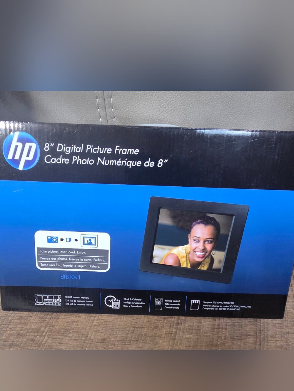 HP 8" Digital Picture Frame df810v1 Contemporary Black Brand New NIB 1Q